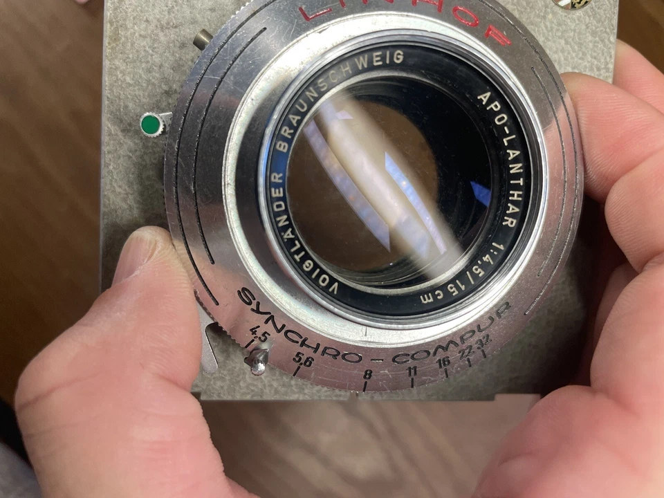 *READ Exc+4* Voigtlander APO LANTHAR 15cm 150mm F/4.5 Lens Linhof Synchro Compur - Image 4 of 4