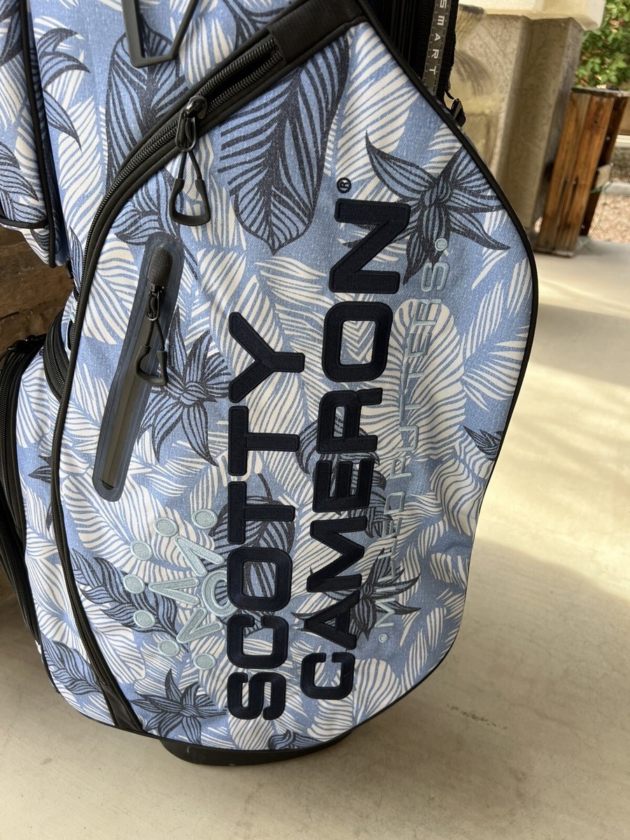 Scotty Cameron Blue Floral Circle T Explorer Cart Bag 2023 Scotty Cameron Blue Floral Circle T Explorer Cart Bag 2023
