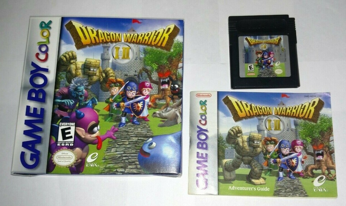 Dragon Warrior I & II | Game Manual Box | Gameboy Color 2000 GBC