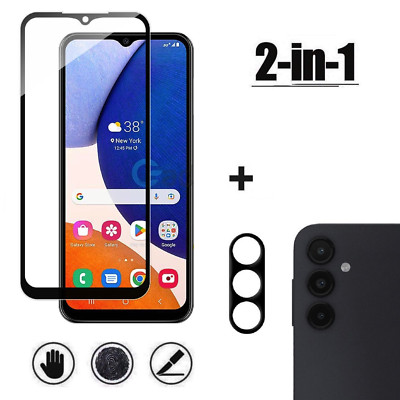 Panzerfolie aus Echtglas Display und Kamera Schutzglas für Samsung Galaxy A14 5G