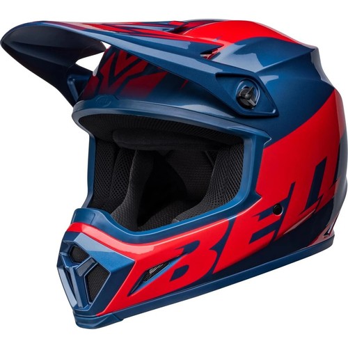 BELL MX 9 MX-9 Moto 9 Helm Helmet Motocross true blue blau navy rot Gr. L 59/60