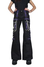Rare Tripp NYC Bondage Baggy Goth Rave Grunge Black Purple Y2K Skate Pants