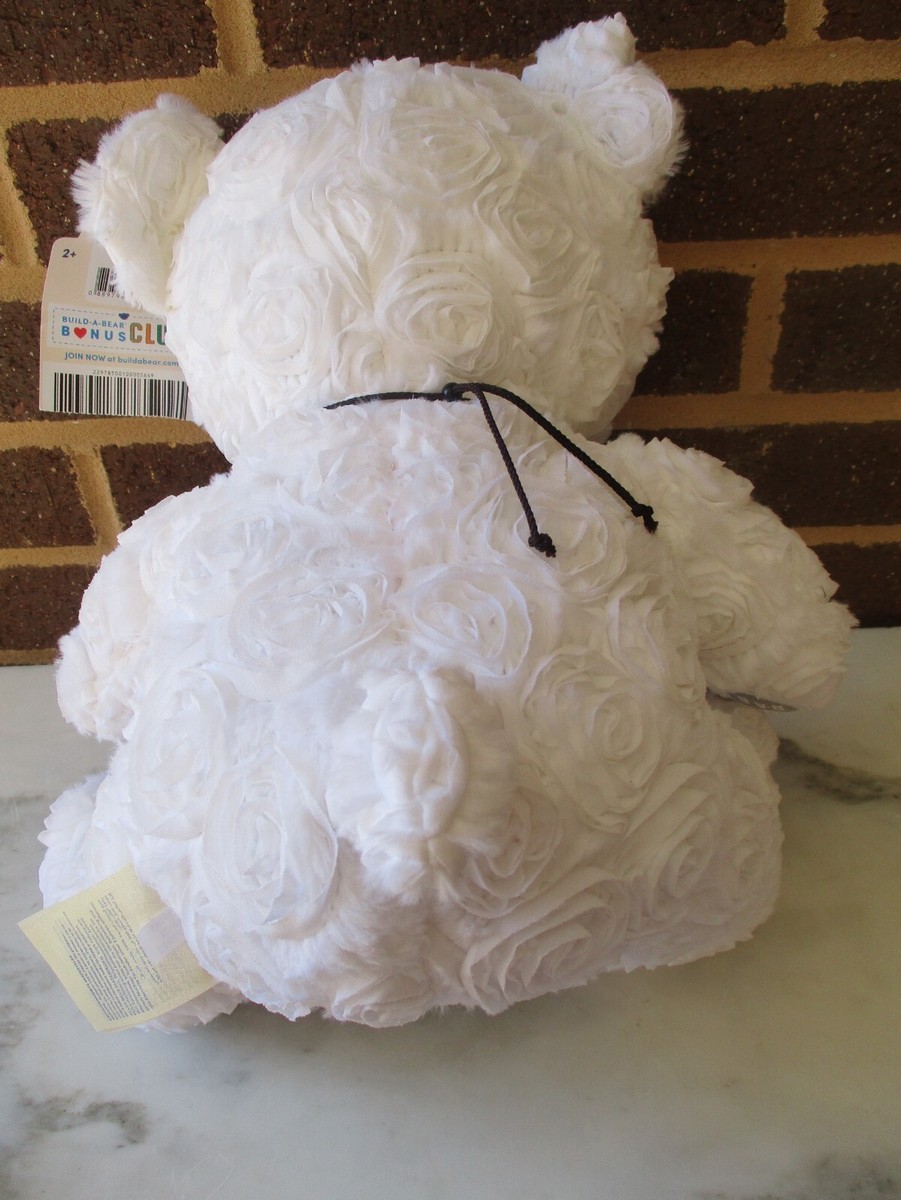Build a Bear White Rose Bouquet Bear Valentine's Day 16