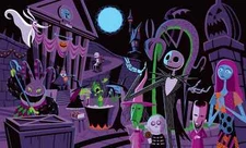 SHAG Josh Agle The Nightmare Before Christmas Disney - unframed Serigraph print