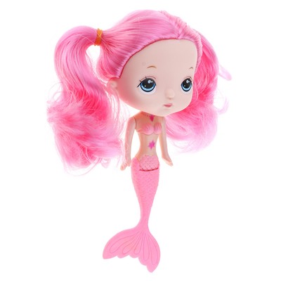 Magideal 17cm Fashion Mermaid Princess Doll With Pink Hair Toys