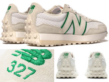 New Balance Casablanca 327 suede-trimmed leather sneakers shoes white 42.5
