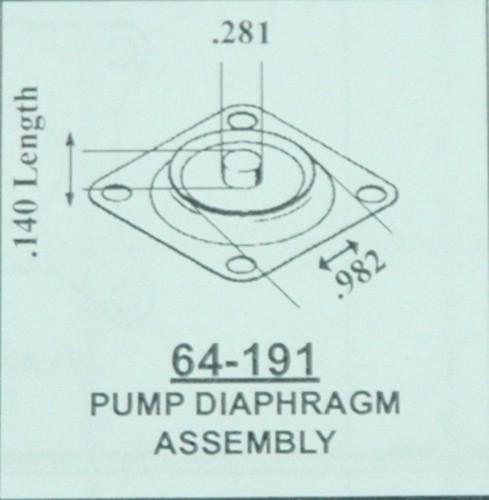 1957-67 FORD 4 BARREL MODEL 4100 ACCELERATOR PUMP DIAPHRAGM .281 CENTER BUTTON - Picture 2 of 2