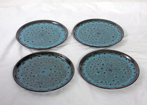 The Wentworth Tableware Company Glaze Stoneware Side Plate Blue Black 20cm NEW! - Picture 2 of 5