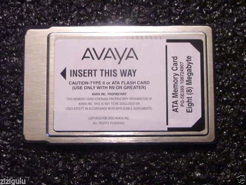 AVAYA PCMCIA 8MB Flash Memory Card    
