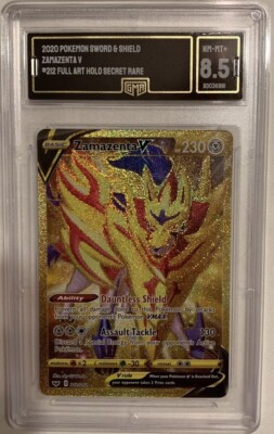 Zamazenta GMA 8.5 Gold Holographic Pokemon Card