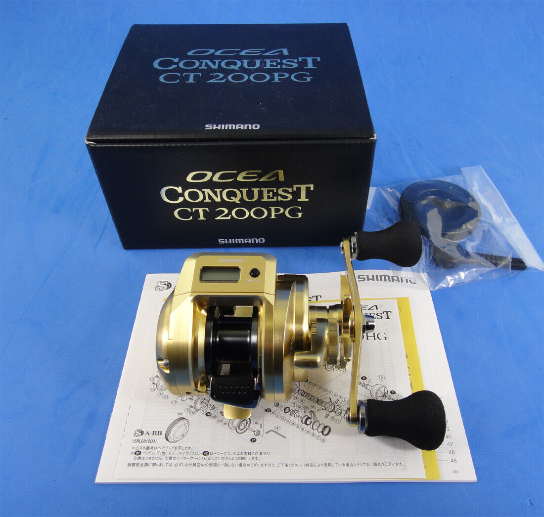 NEW SHIMANO OCEA CONQUEST 200 PG DIGITAL LINECOUNTER REEL NEW SHIMANO OCEA CONQUEST 200 PG DIGITAL LINECOUNTER REEL