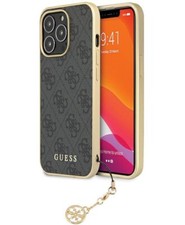 Guess Hardcase grau 4G Charms Collection für iPhone 14 Pro 6,1