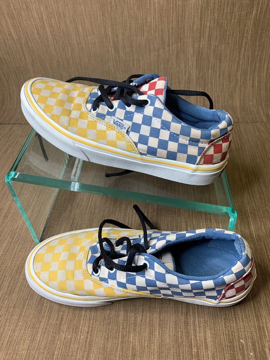 Vans blue cheap checkered shoes