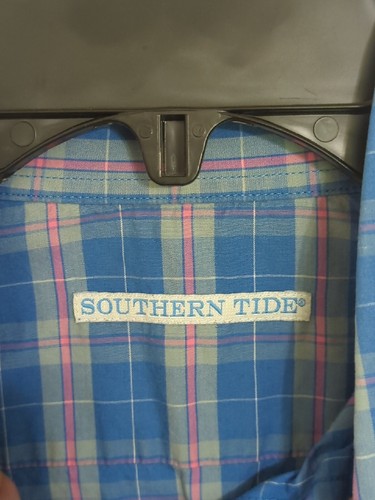 Mens Southern Tide Long Sleeve Plaid Button Up Shirt Size Medium M - Picture 3 of 4