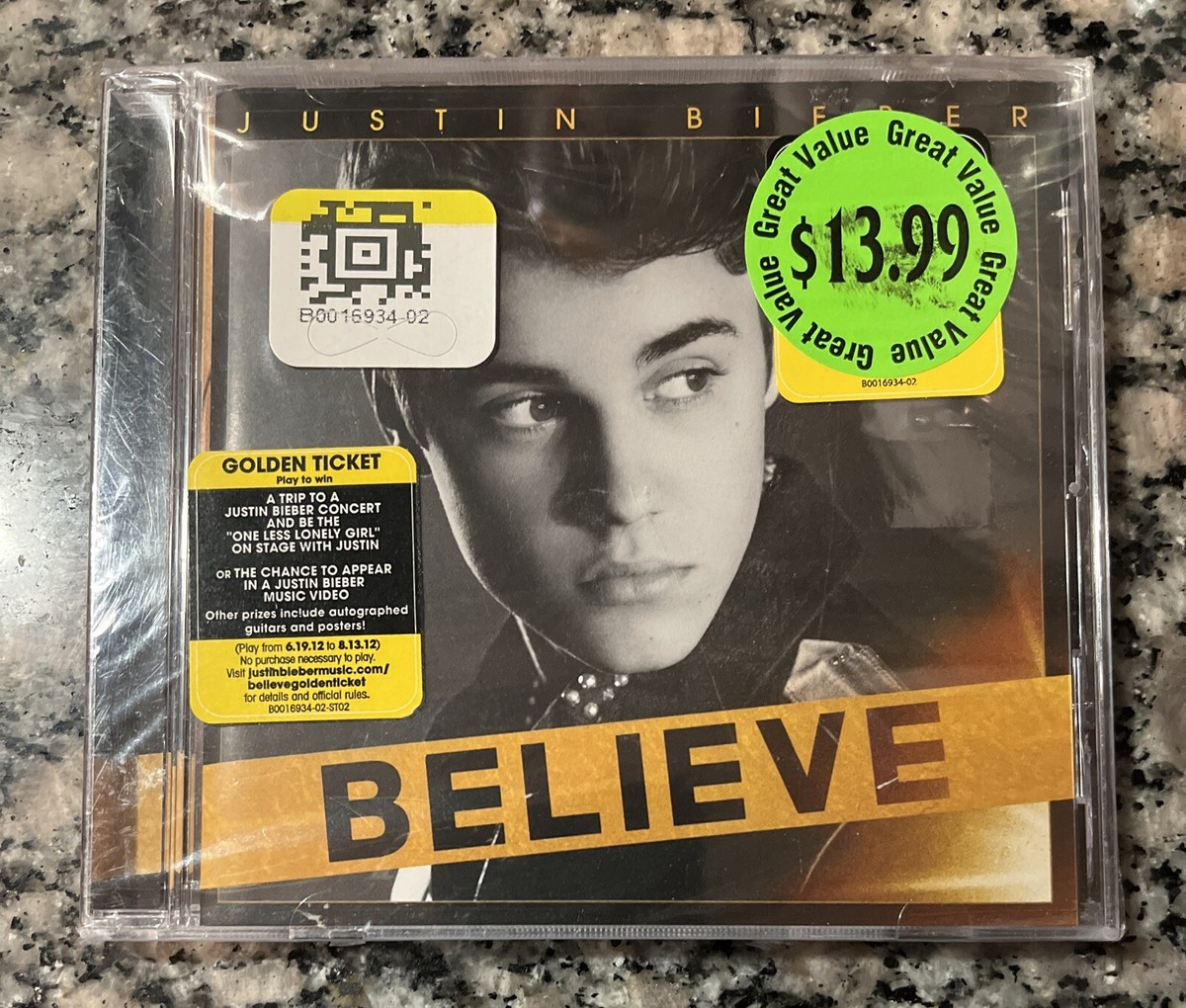 BELIEVE by JUSTIN BIEBER (CD, 2012 - USA) BRAND NEW “FACTORY