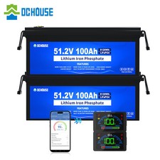 48V 100Ah 200Ah Lithium Battery LCD Monitor  Mobile APP Club Car Golf Carts RV