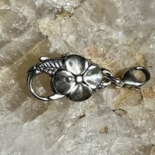 Trollbeads Big Flower Lock 10101 Sterling Silver Designer Lise Aagaard Auth