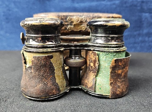 ANTIQUE JACOB SACHS 3349 binoculars with leather case Theatre, Field, Marine OLD - Picture 10 of 17