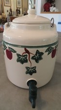 CROCK SHOP 1995 Apple & Ivy 10 1/2" Tall x 8" Wide Water Jug - Santa Ana CA 