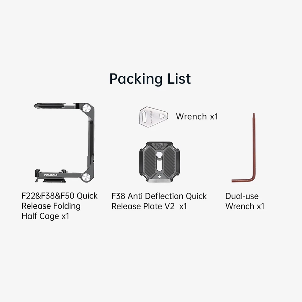 FALCAM F22 F38 F50 Quick Release Half Camera Cage Foldable Stabilizer For DSLR - Image 4 of 4