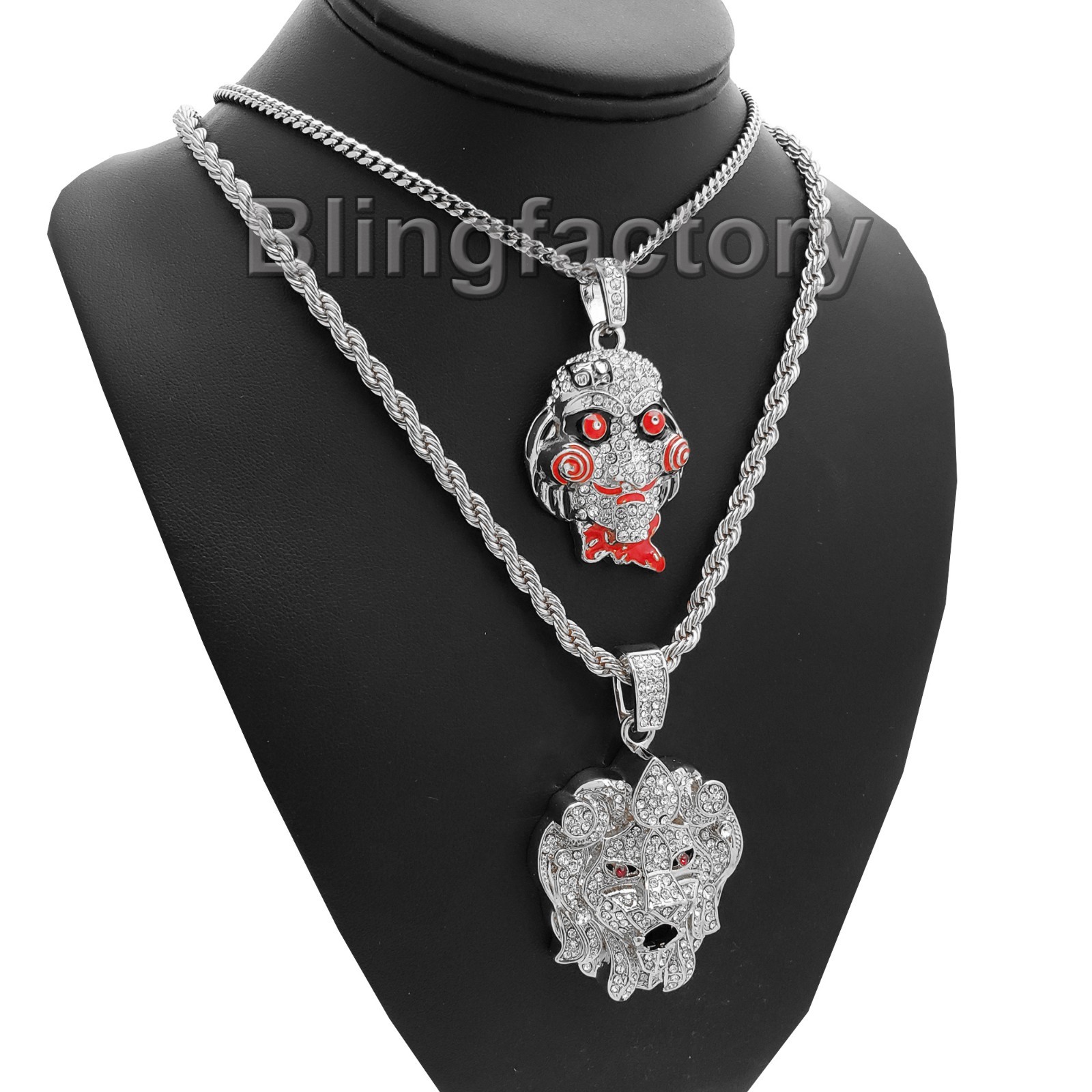 Iced JigSaw \u0026 Lion Head Pendant \u0026 24 