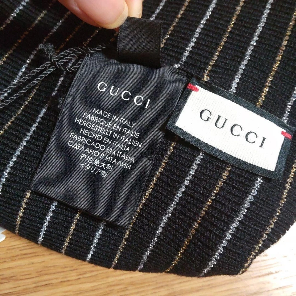 Auténtico gorro tejido Gucci vintage para hombre talla L stock muerto no usado Foto 4 de 4
