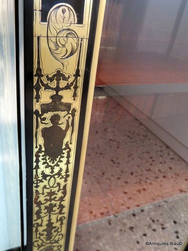 Little Showcase in Boulle marquetry Louis XIV style XVIIIe period perfect condi - Picture 10 of 24
