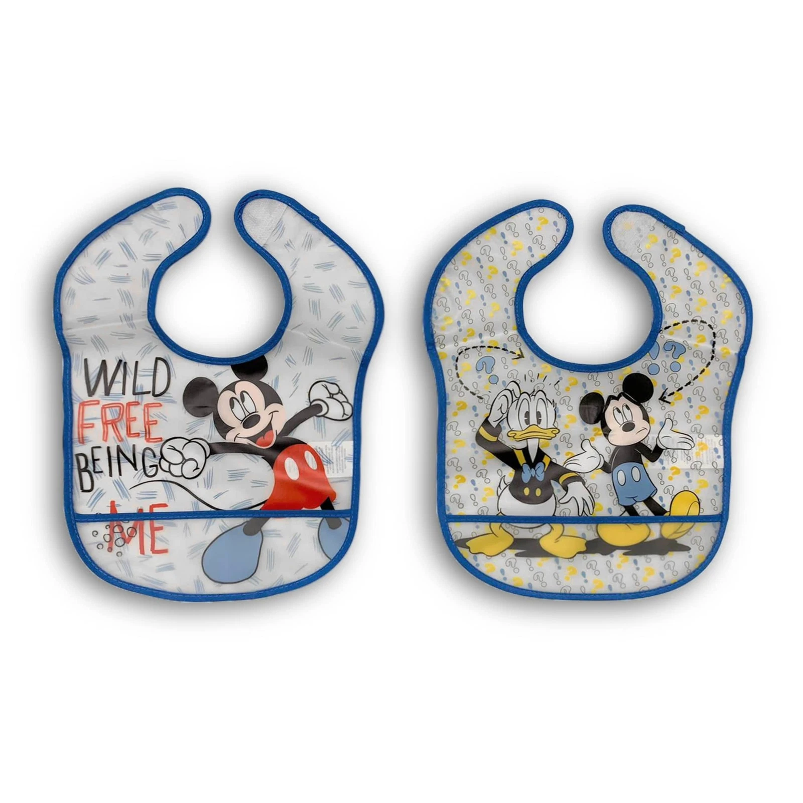 Disney Mickey Mouse Baby Baby Bib 2 Polyethylene Bibs 3767
