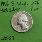 1976 S Washington 25c 40% Silver Quarter  Proof Bicentennial See Pictures