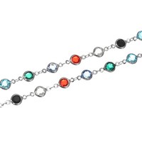 2Stk 2 Meter Strasskette, Perlenkette Mit Vergoldetem Messing FüR Diy-Armband