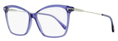 Tom Ford Butterfly Blue Block Eyeglasses TF5687-B 081 Violet/Ruthenium 56mm FT56