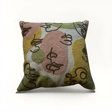 YAYA & CO Reign Organic Cotton Abstract Throw Pillow 16 “ X 16”