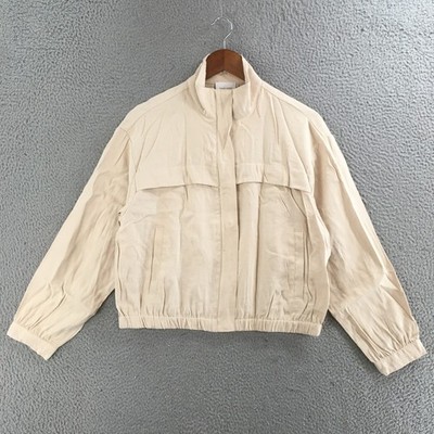 Nine West Jacket Women S Cropped Long Sleeve Lightweight Zip Up