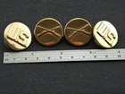 WW2 US Military Army Enlisted Infantry Collar Brass Insignia 4 Pins Rifles
