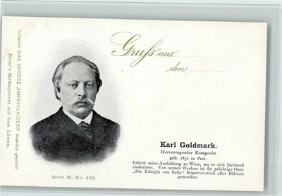 13066105 - Das Grosse Jahrhundert Serie M Nr. 402 - Goldmark, Komponist,  gute
