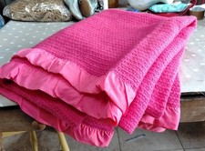 Witney Moderna pink Vintage Large Wool Waffle Cellular Blanket 230cm x 230cm