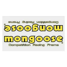 Mongoose - 1983-85 YELLOW downtube Decal - Old school bmx