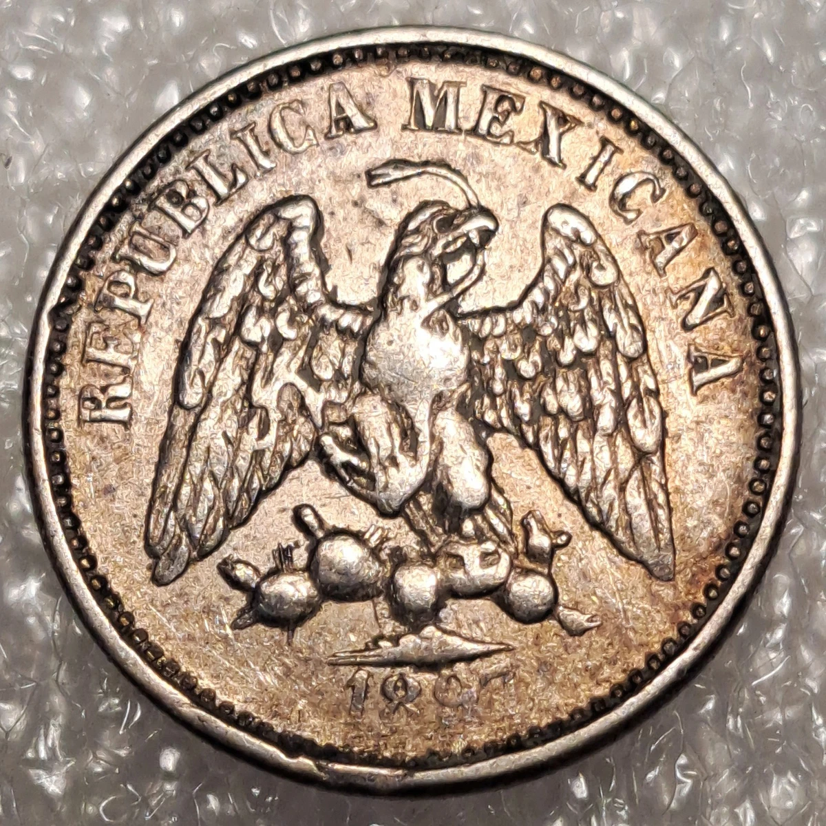 Silver 1897 Year Second Republic of Mexico Coins (1867-1905) for