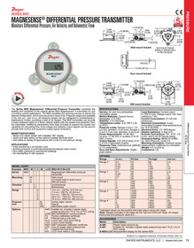 Dwyer Magnesense MSX MSX-W10-PA-LCD Differential Pressure Sensor