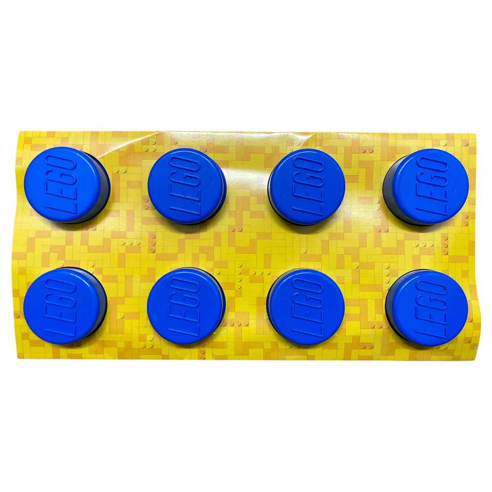LEGO 8 Knob Stackable Storage Brick, 19.7" x 9.8" x 7.1" (Blue) - Image 2 of 2