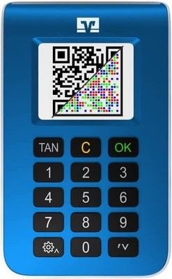 ReinerSCT tanJack photo QR TAN Generator Smart photo chip TAN blau VR-Bank SPK
