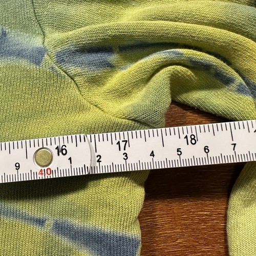 Aviator Nation Tye Dye Hoodie Sweater Youth 10 Green Full Zip Smiley Face Emoji - Picture 11 of 15