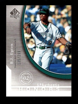 2005 SP AUTHENTIC HONORS B.J. UPTON 135/299 RAYS