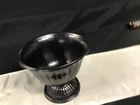 Vintage Black - Red Wing USA Pottery  Footed Vase M - 5004 Height 5”