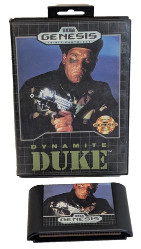 Dynamite Duke Sega Genesis w Box Tested Working Authentic VTG Cartridge 1990 +