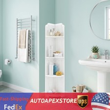 Multi-layer triangular storage rack for bathroom without drilling holes, white