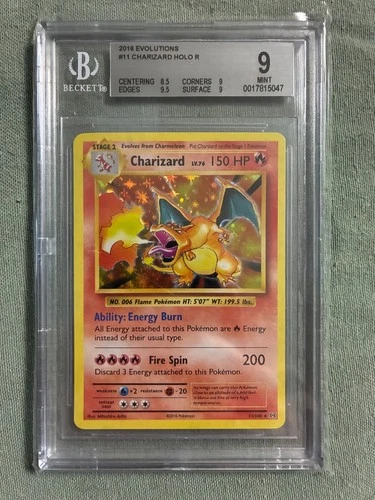 2016 Pokemon XY Evolutions Charizard 11/108 Holo BGS 9