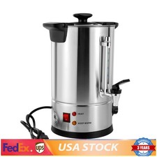 8L Catering Hot Water Boiler Tea Urn Coffee Commercial Electric Stainless Steel 