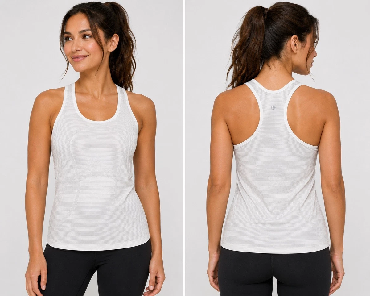 Lululemon White Tank Activewear Tops for Women for sale | eBay