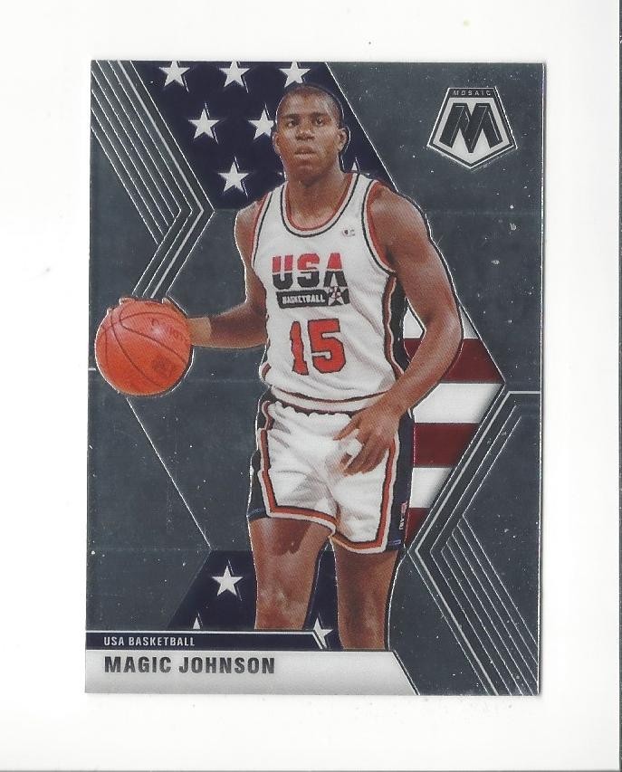 2019-20 Panini Mosaic #255 Magic Johnson Lakers